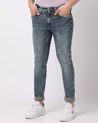 Men Mid- Wash Slim Fit Jeans